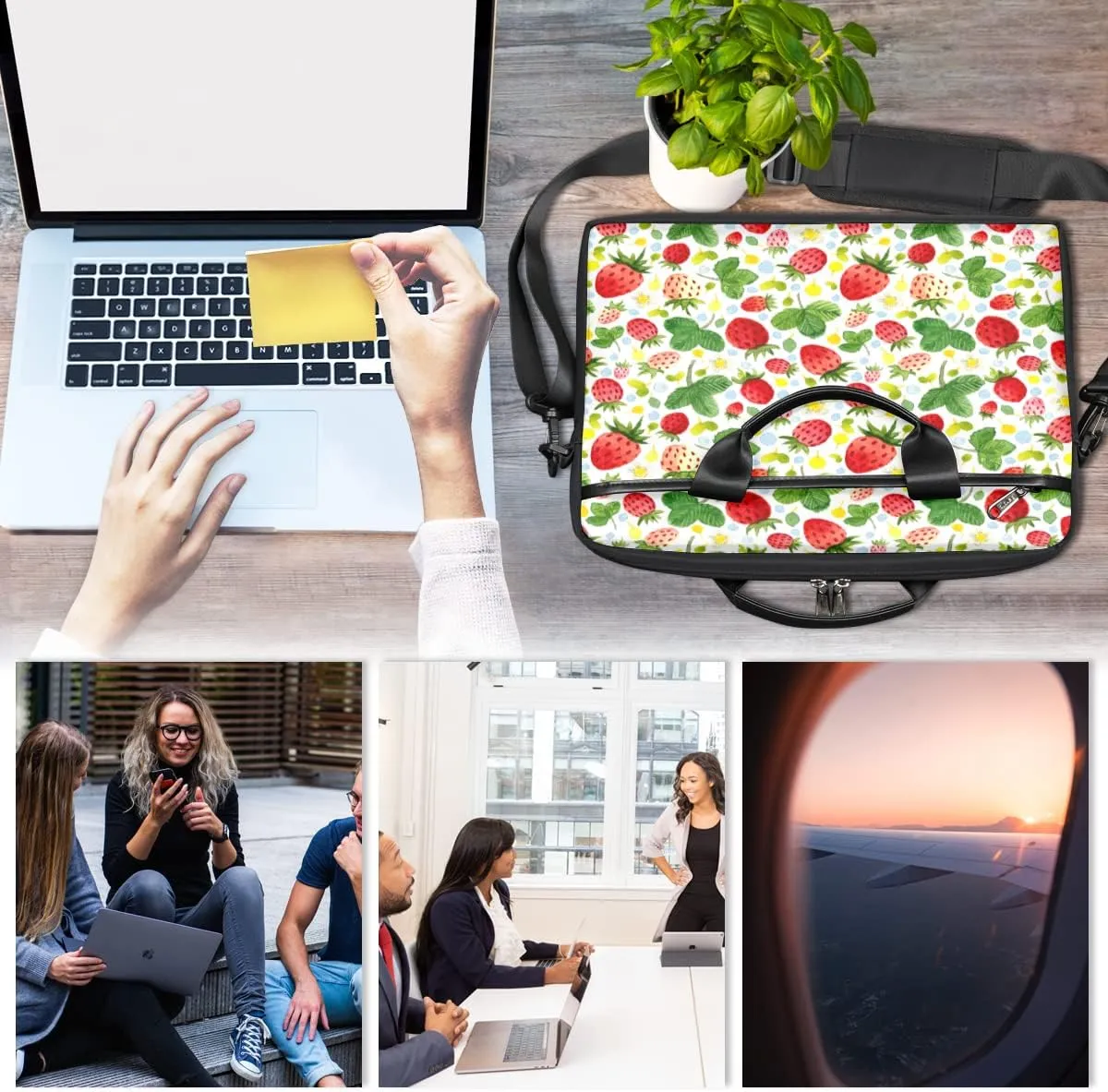Billiards Sport Laptop Shoulder Messenger Bag Waterproof Laptop Briefcase with Handle and Padded Strap Case Sleeve