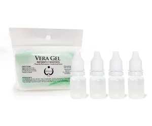 BioTouch VERAGEL INSTANT SOOTHING ELIXER LARGE Bottle (4 pack) Instantly Soothes & Locks in Color for Microblading Permanent Makeup Cosmetic Tattoo Anesthetics After Care (1/4 oz)