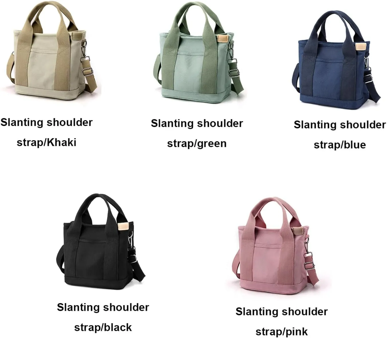 Black Bags for Women Canvas Tote Bag Compartments Everything Capacity Multipocket Handbag Purse Crossbody Shoulder Bag