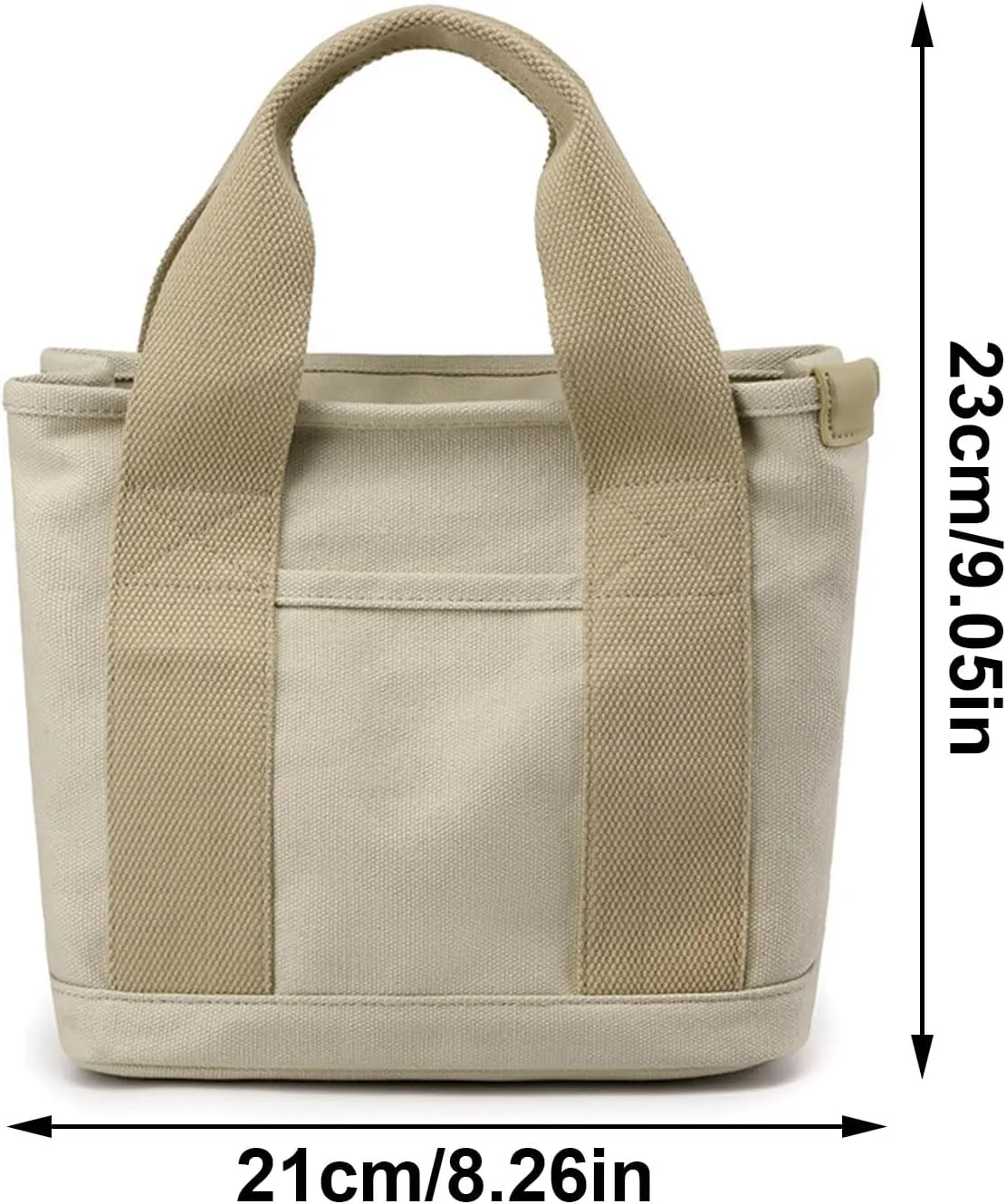 Black Bags for Women Canvas Tote Bag Compartments Everything Capacity Multipocket Handbag Purse Crossbody Shoulder Bag