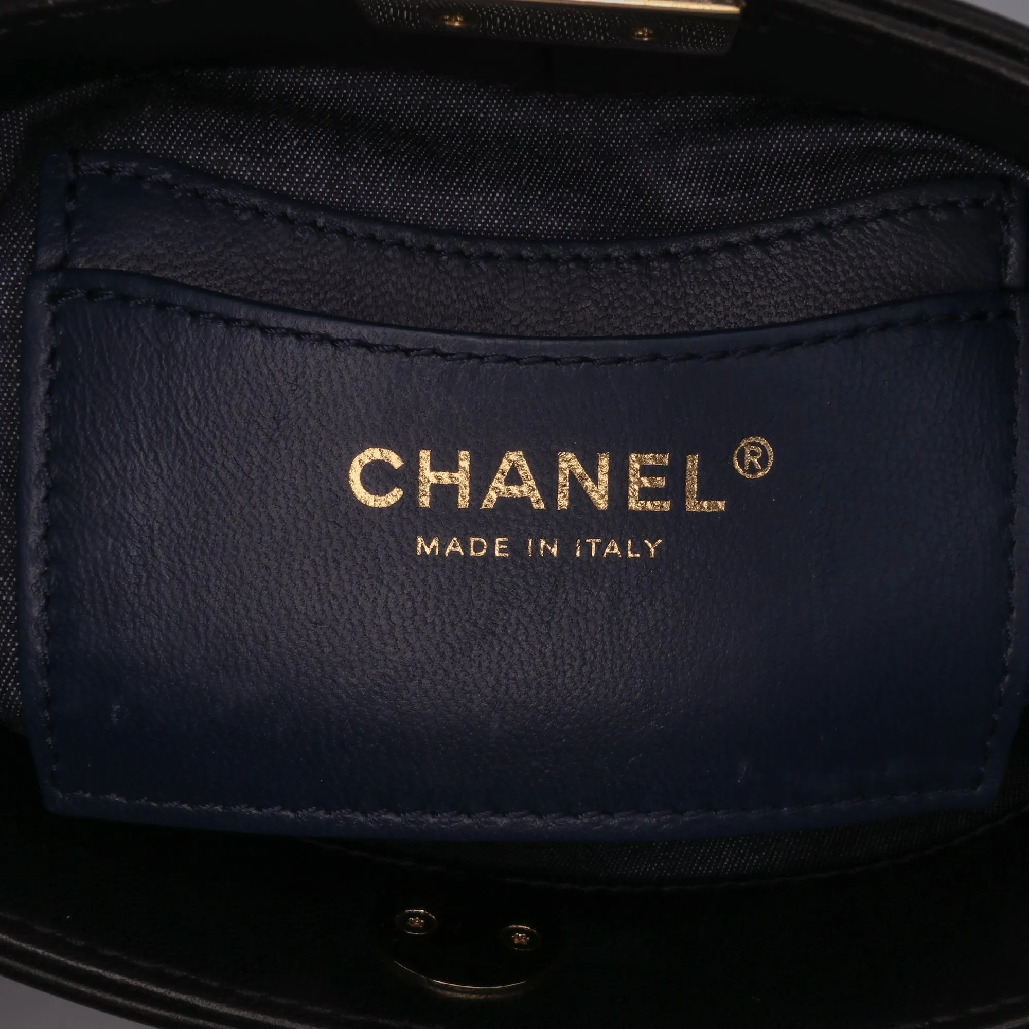 Black Chanel Mini Lambskin Elegant Chain Vanity Case Crossbody Bag