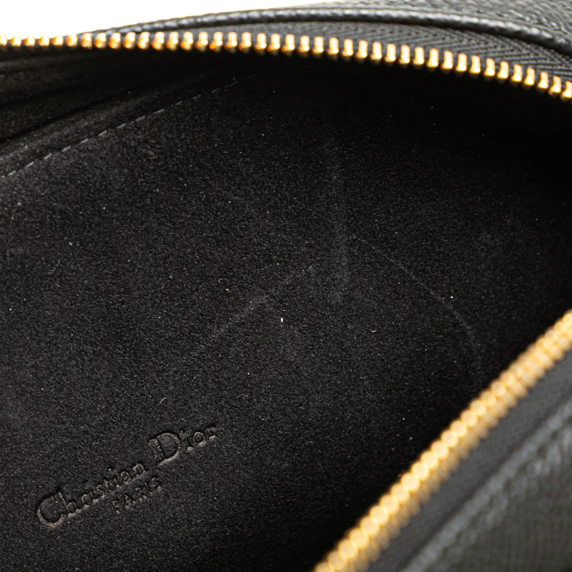 Black Dior Grained Calfskin Caro Double Pouch Crossbody Bag