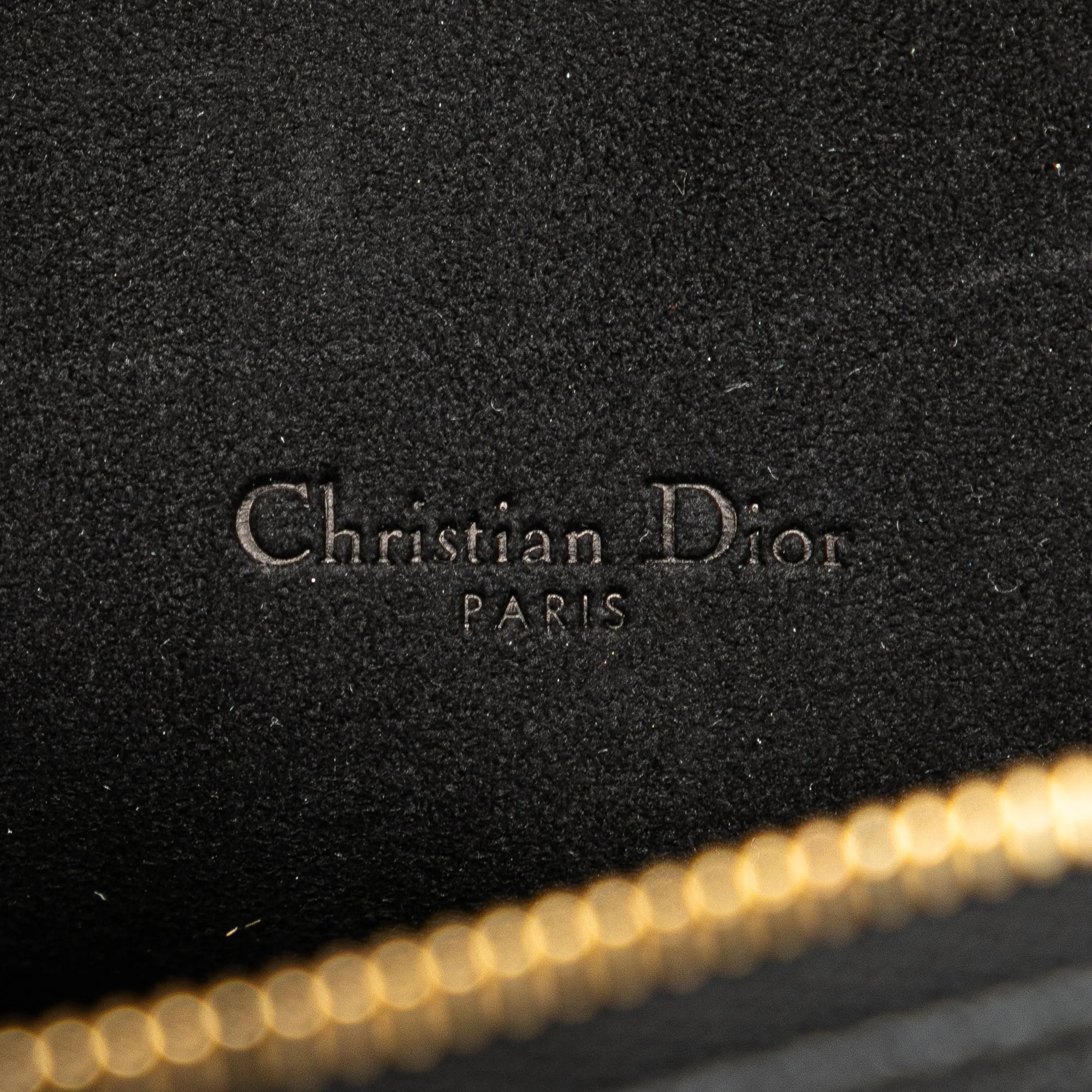 Black Dior Grained Calfskin Caro Double Pouch Crossbody Bag