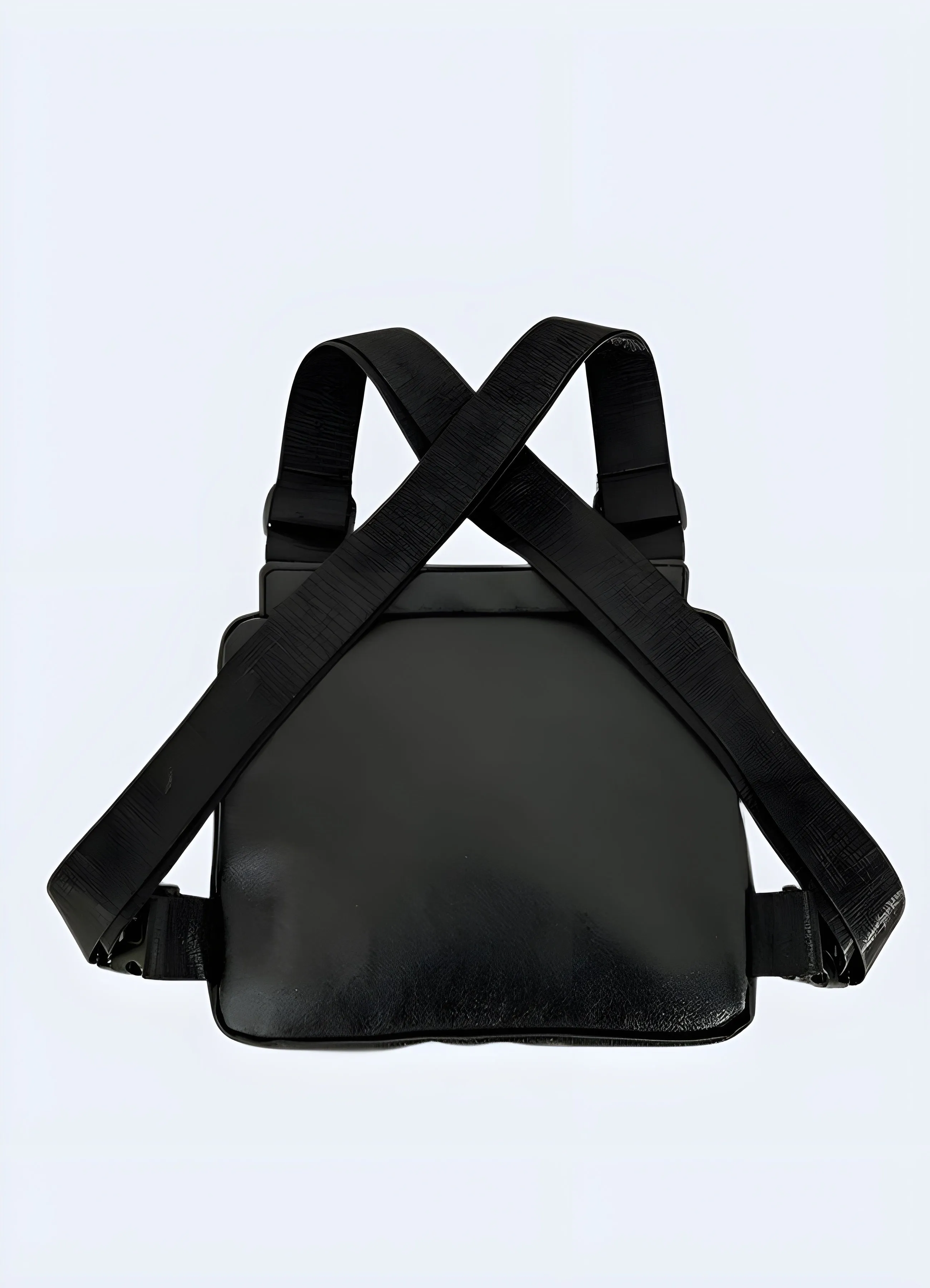 Black Leather Chest Bag