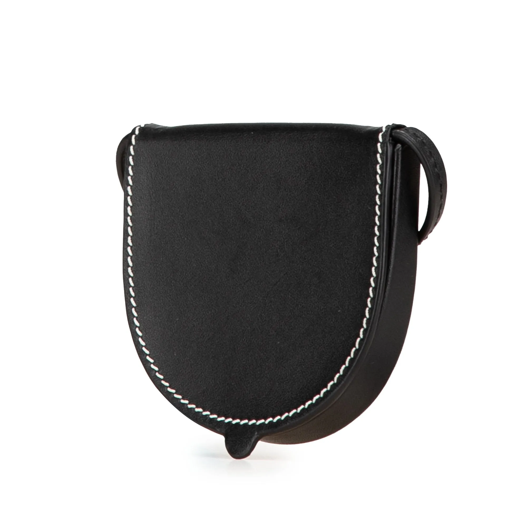 Black LOEWE Mini Soft Calfskin Heel Pouch Crossbody Bag