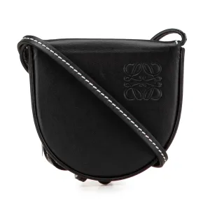 Black LOEWE Mini Soft Calfskin Heel Pouch Crossbody Bag
