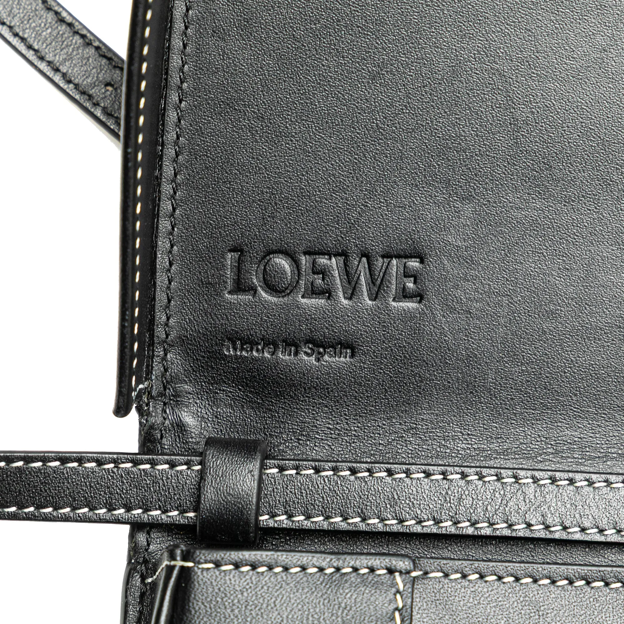 Black LOEWE Small Leather Heel Pouch Crossbody Bag