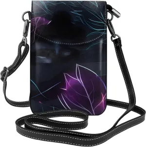 Black Mystery Women'S Crossbody Bag, Zipper Phone Wallet, Cute Purse, Shoulder Bag, Detachable Shoulder Strap