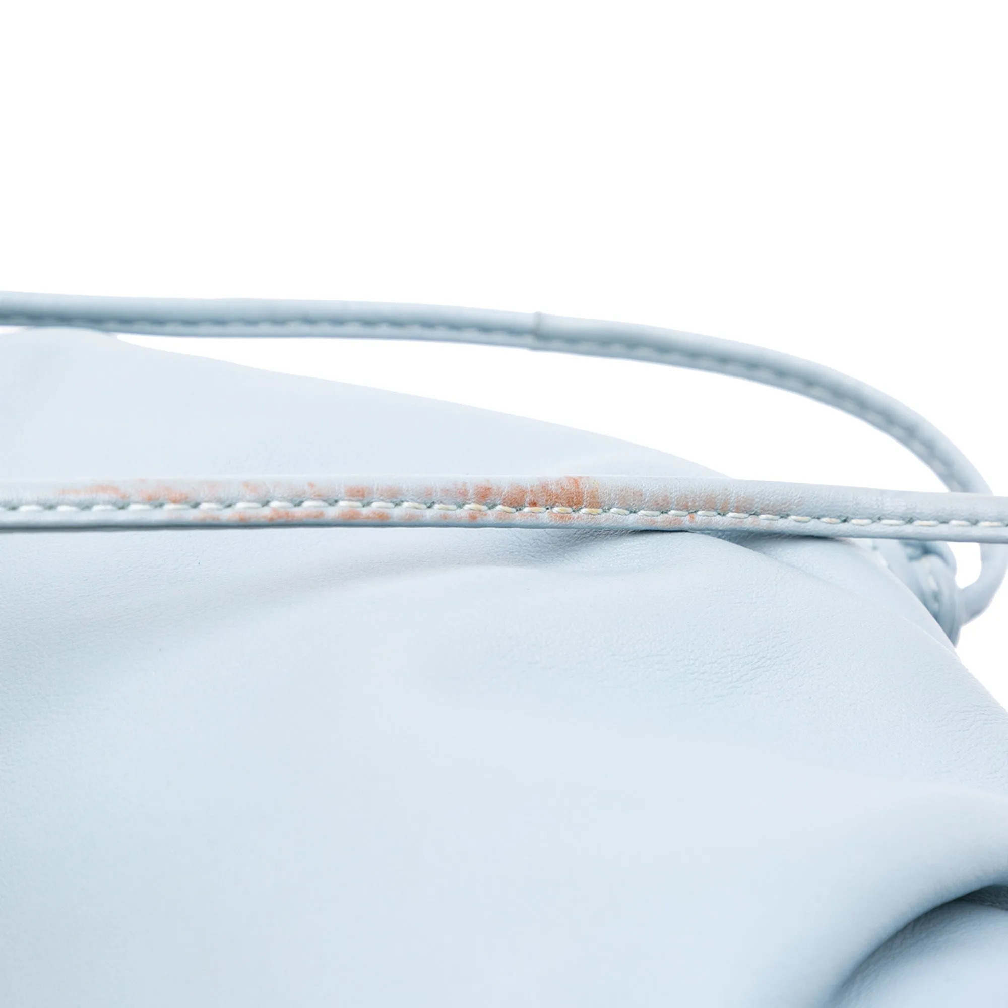 Blue Bottega Veneta Lambskin The Mini Pouch Crossbody Bag