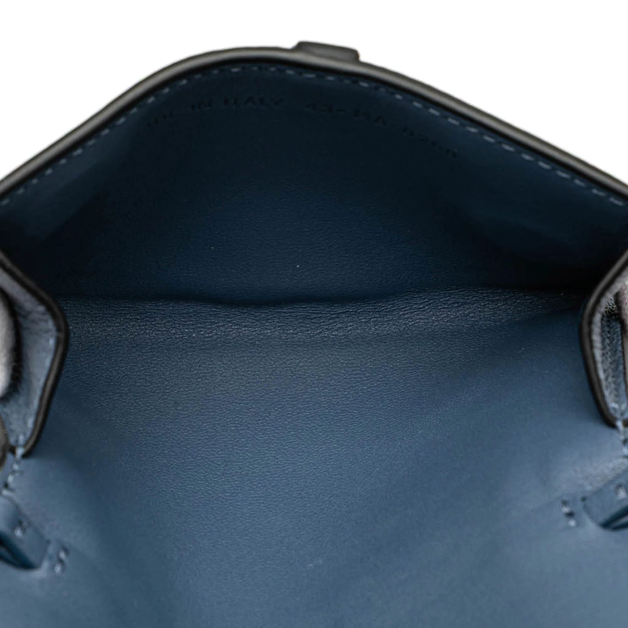Blue Dior Nano Goatskin Saddle Chain Pouch Crossbody Bag
