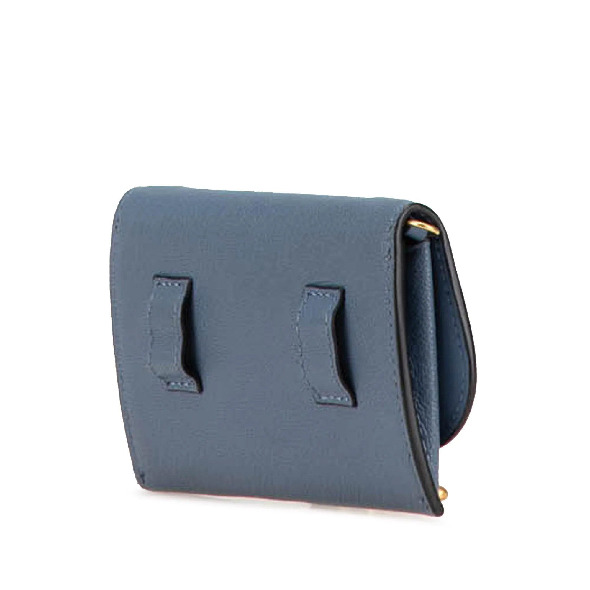 Blue Dior Nano Goatskin Saddle Chain Pouch Crossbody Bag