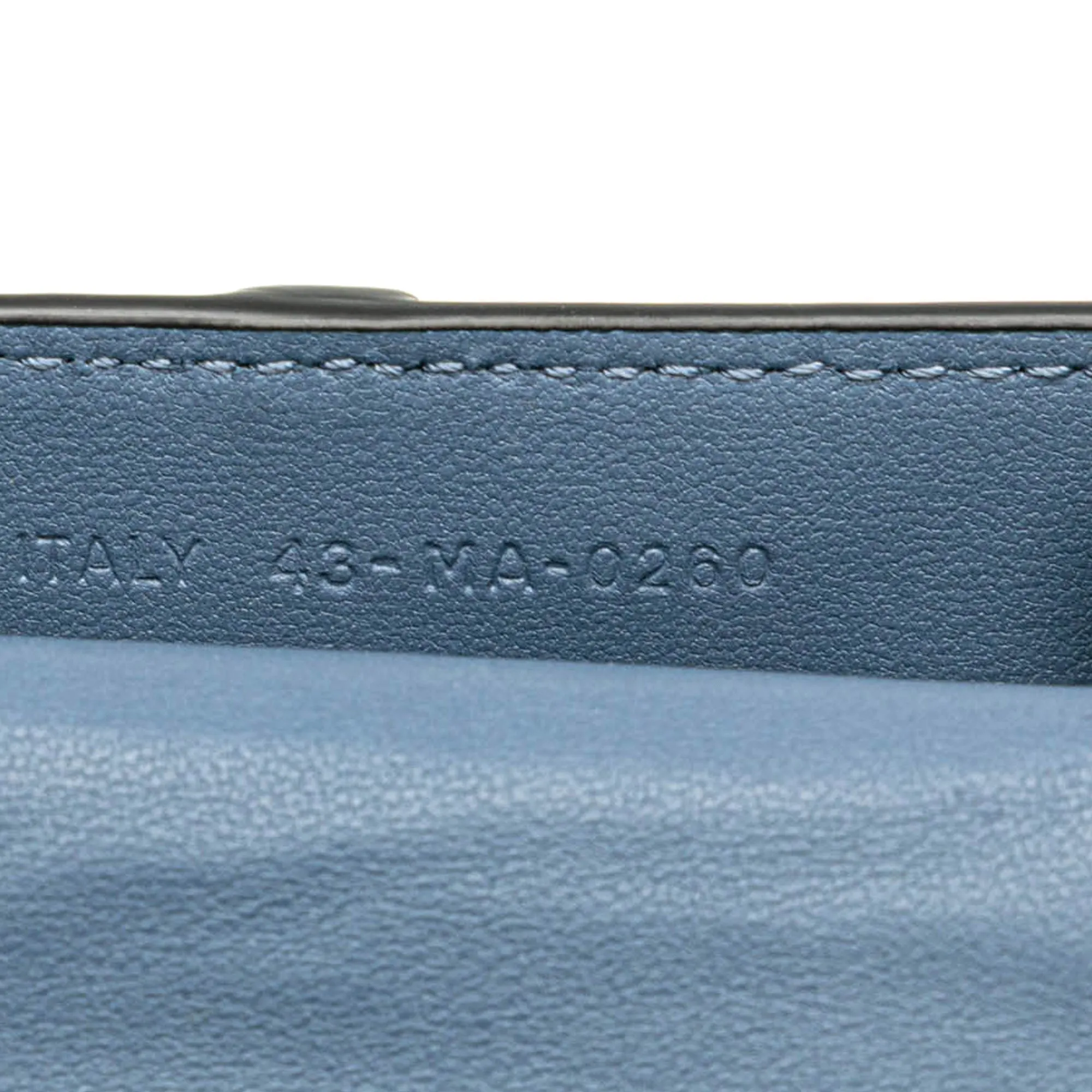 Blue Dior Nano Goatskin Saddle Chain Pouch Crossbody Bag
