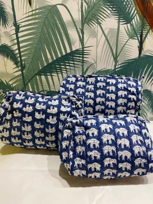 Blue Elephant Wash Bag