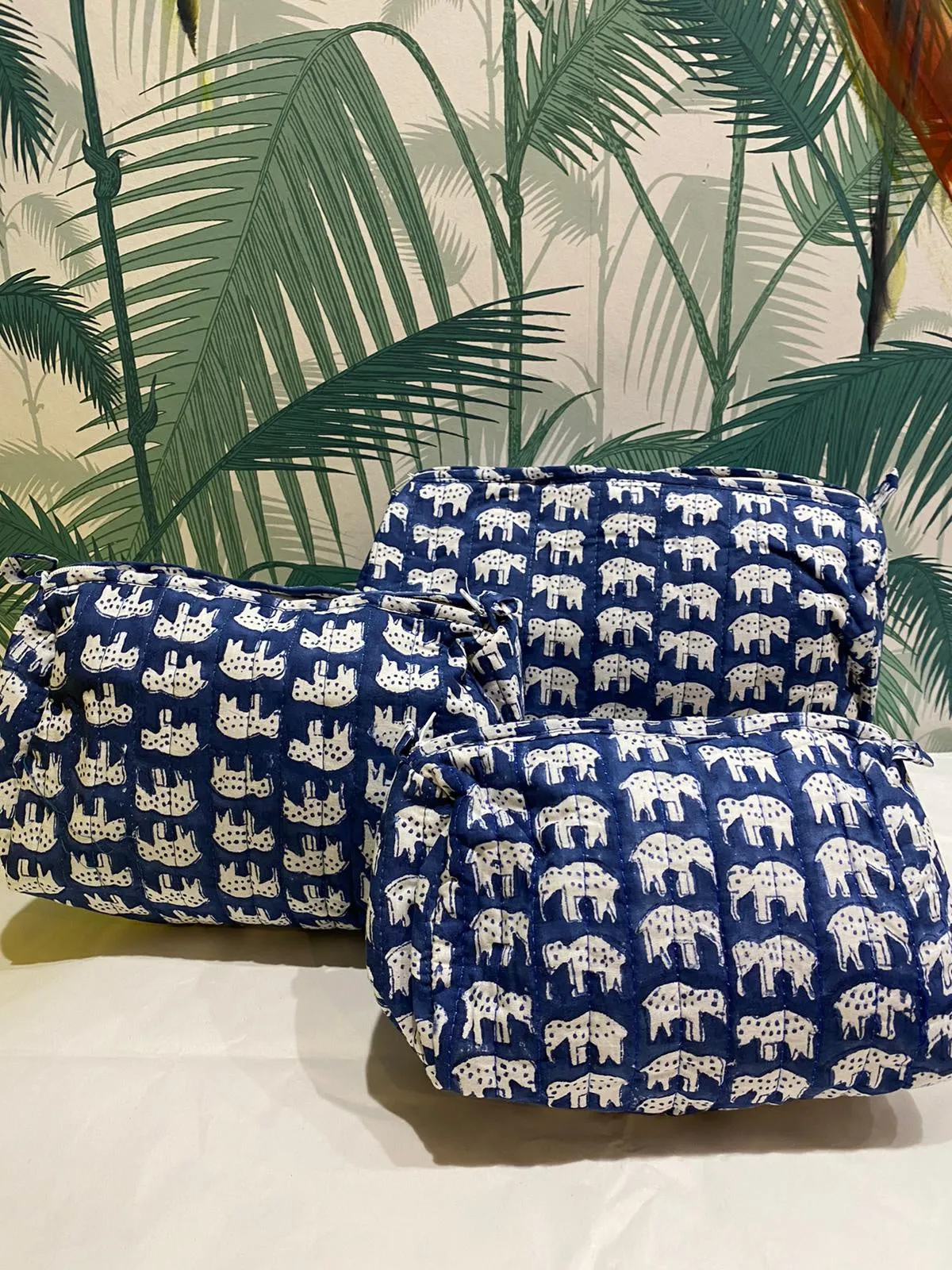 Blue Elephant Wash Bag