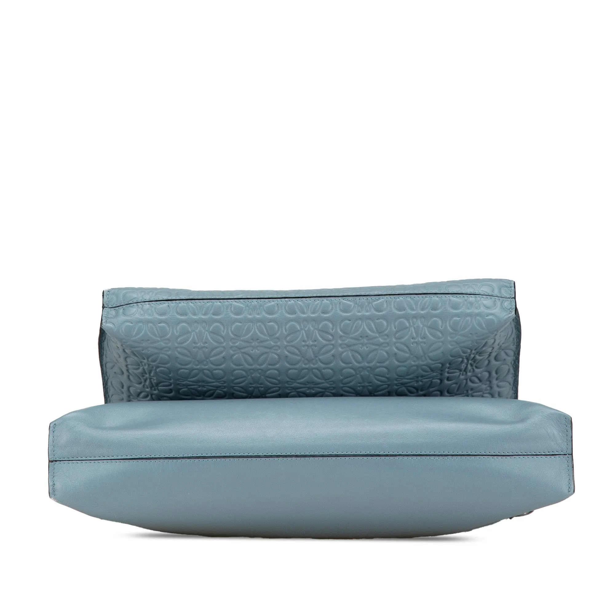 Blue LOEWE Leather Repeat Anagram Double T Pouch Crossbody Bag