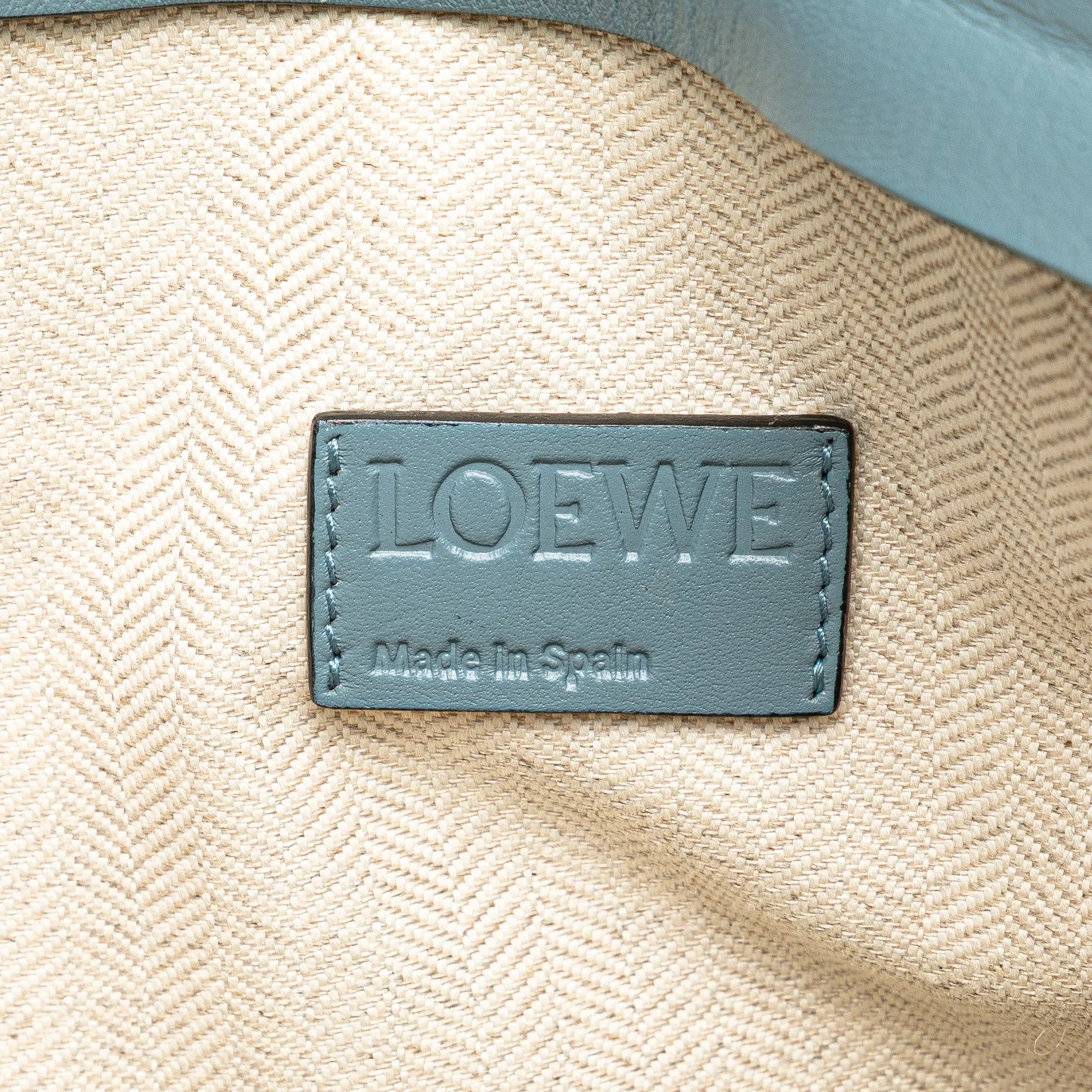 Blue LOEWE Leather Repeat Anagram Double T Pouch Crossbody Bag