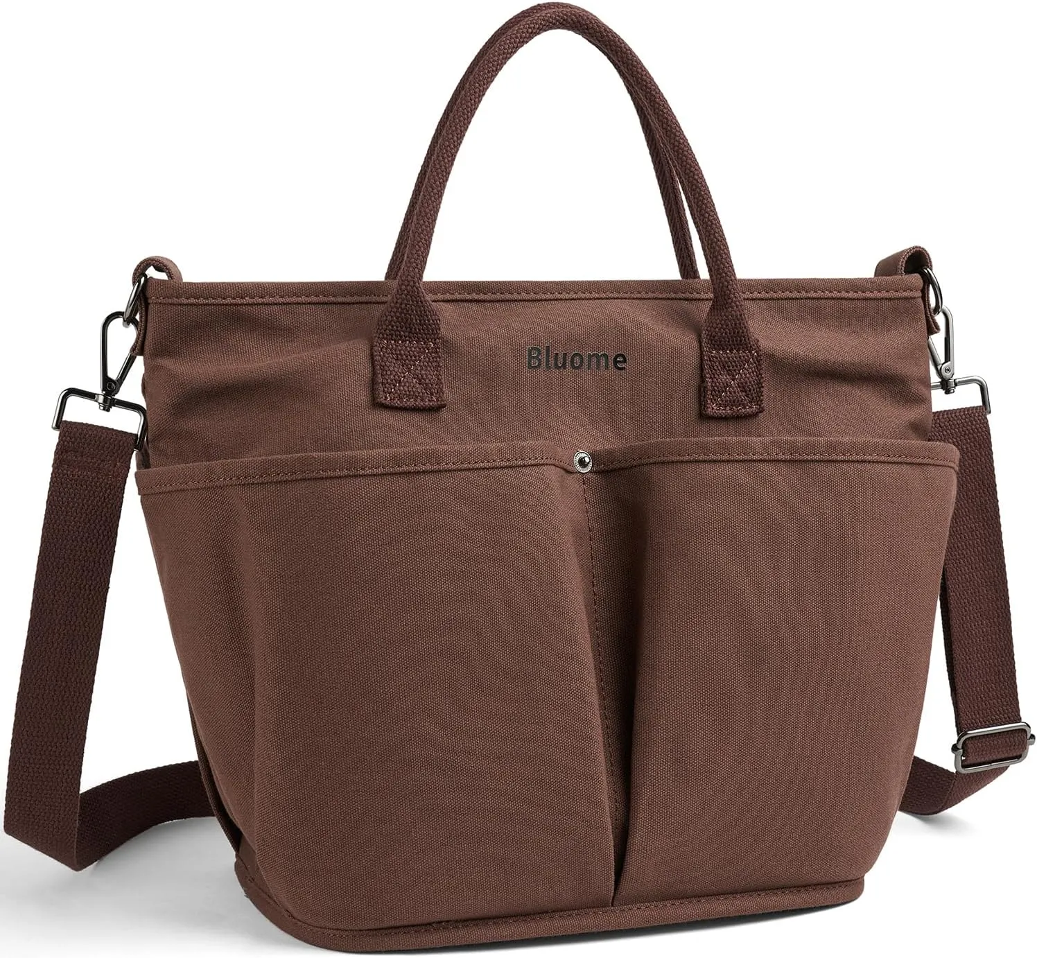 Bluome Tote Bag for Women Canvas Tote Bag With Zipper College Gym Tote Medium Travel Work Bags Hobo Handbag Crossbody