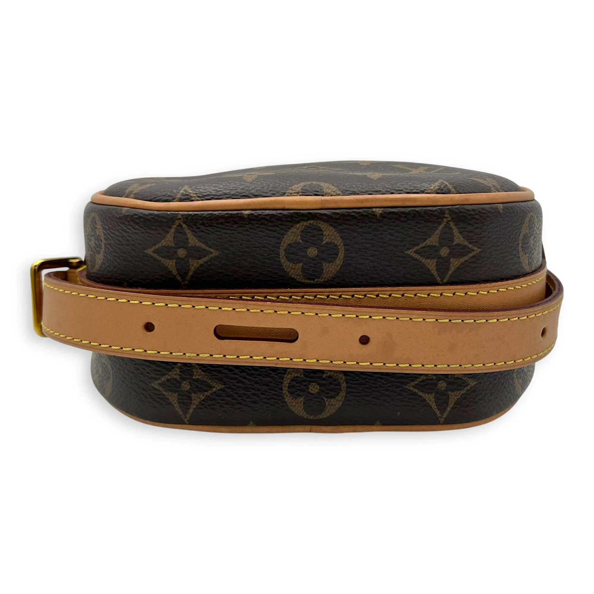 Boite a Chapeau PM Brown Crossbody Bag in Monogram Coated Canvas, Gold hardware