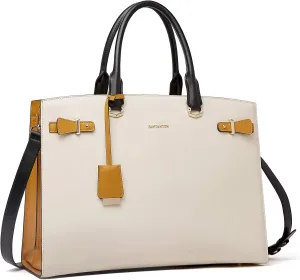 BOSTANTEN Briefcase for Women 15.6 Inch Genuine Leather Laptop Briefcase Shoulder Work Tote Bag Purse