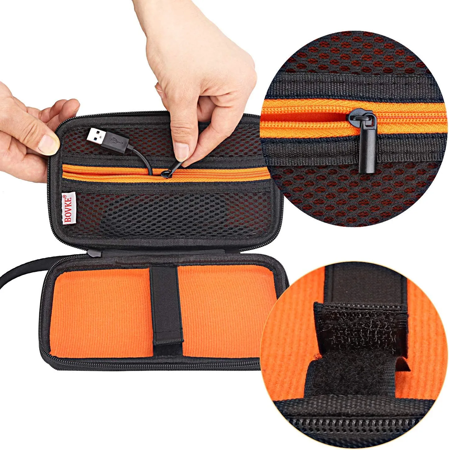 BOVKE Carrying Case for Texas Instruments TI-30XS Multiview/TI-34 Multiview/TI-36X Pro Scientific Calculator, Extra Mesh Pocket for USB Cables Pens Other School Supplies, Black