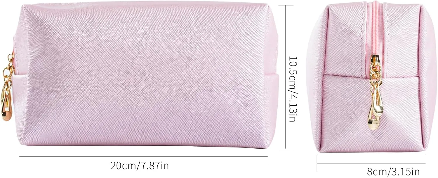 Bridesmaid Proposal Gifts Letter Cosmetic makeup bag bulk for Wedding Party Favors Bachelorette party decorations Makeup Pouch Birthday Toiletry Organizer Bag Makeup Case Gift (Light Green)