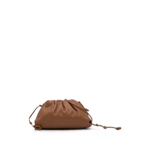 Brown Bottega Veneta Lambskin The Mini Pouch Crossbody Bag
