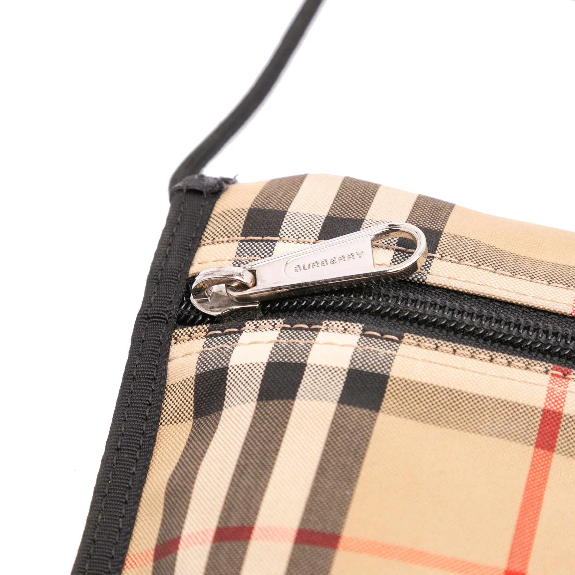 Brown Burberry House Check Canvas Phone Pouch Crossbody