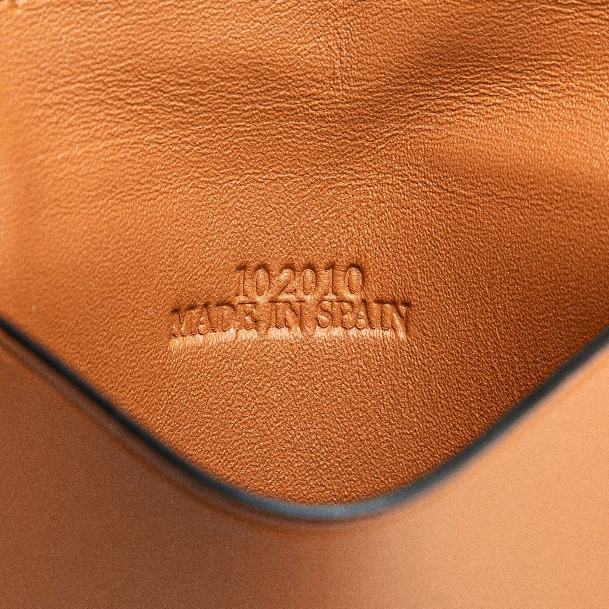 Brown LOEWE Mini Soft Calfskin Heel Pouch Crossbody Bag