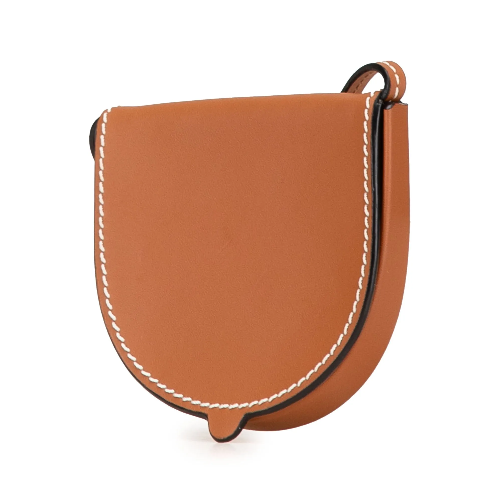 Brown LOEWE Mini Soft Calfskin Heel Pouch Crossbody Bag