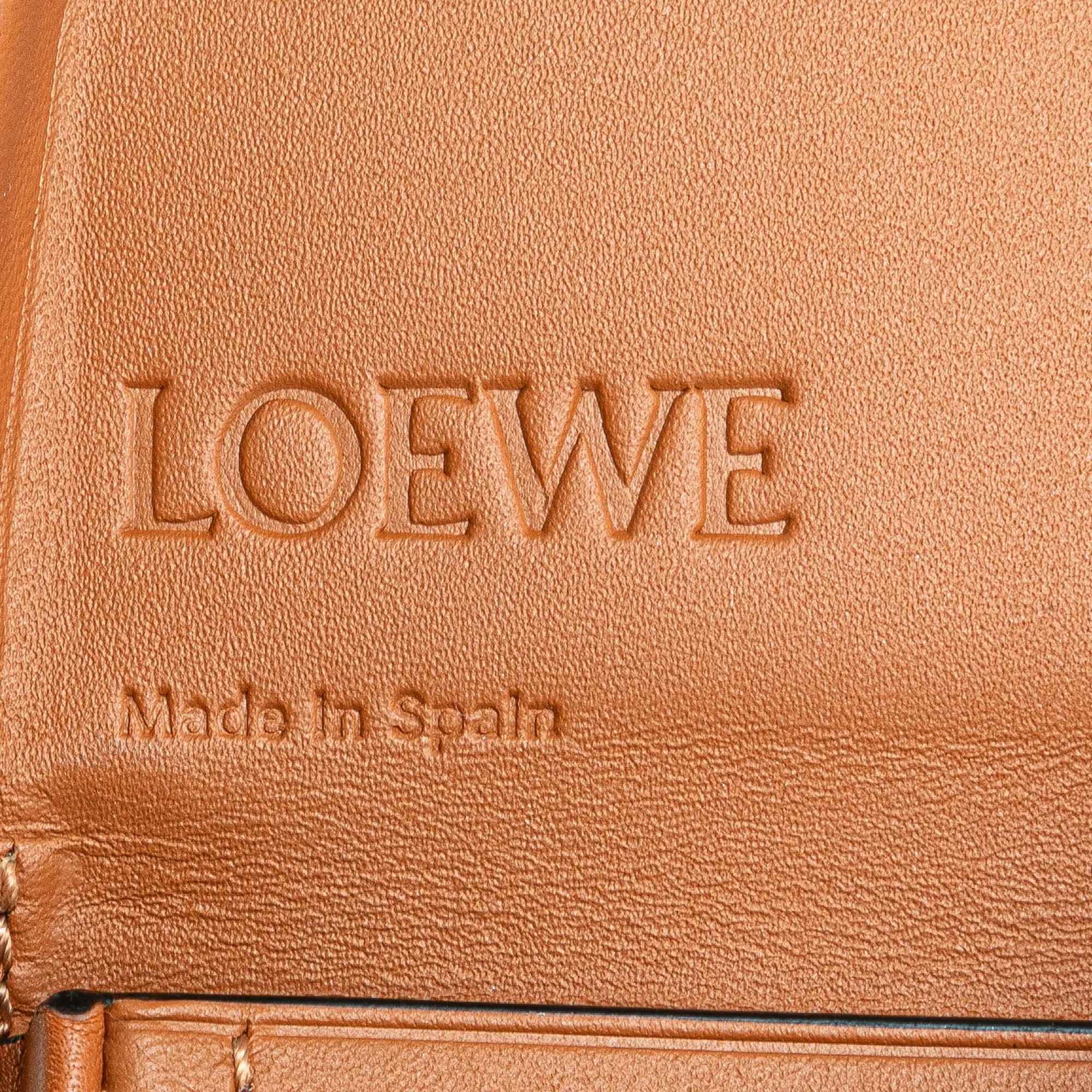 Brown LOEWE Mini Soft Calfskin Heel Pouch Crossbody Bag