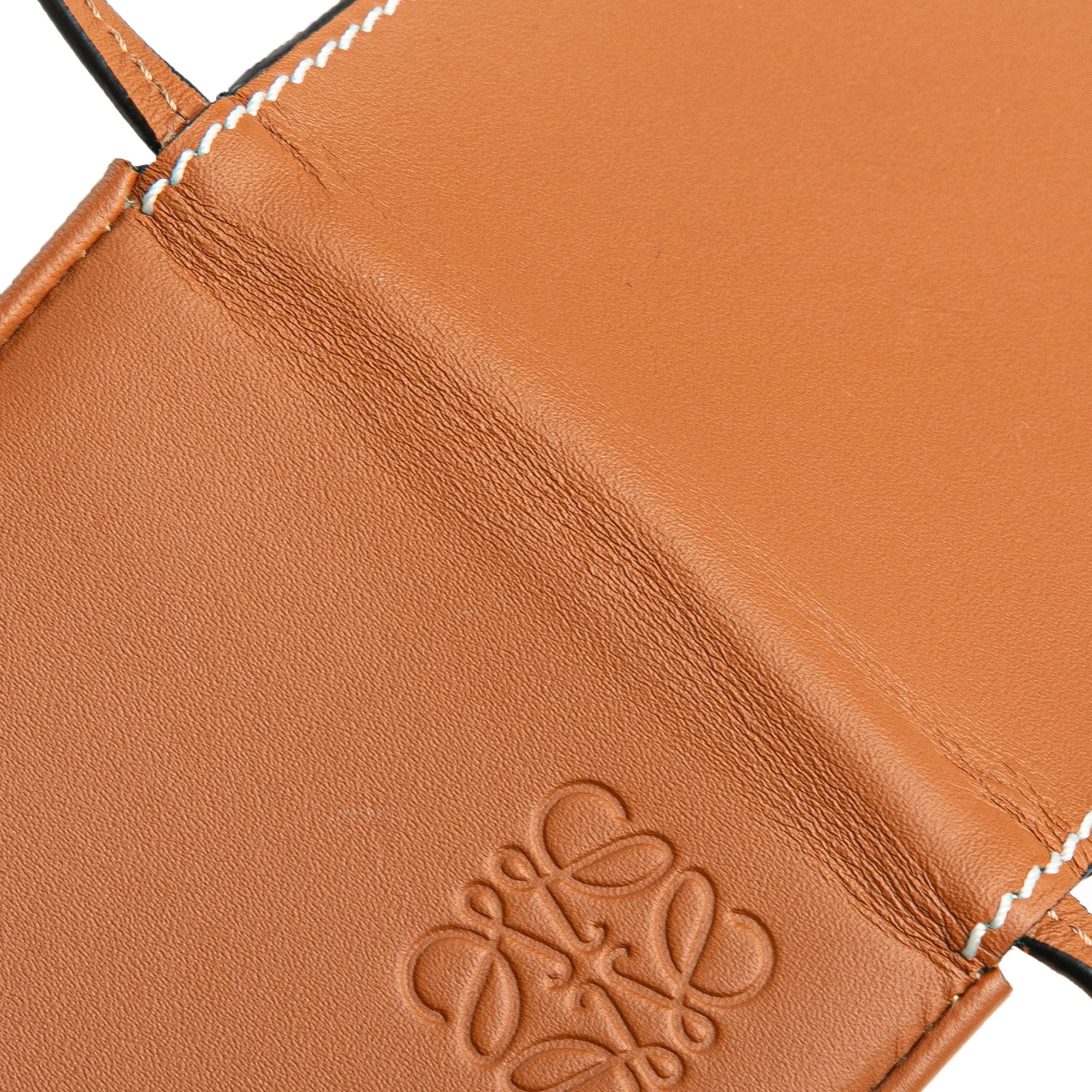 Brown LOEWE Mini Soft Calfskin Heel Pouch Crossbody Bag