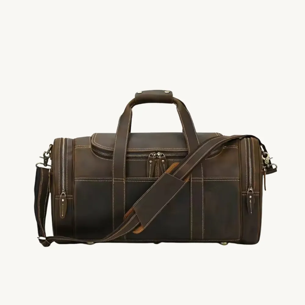 Brown Retro Duffle