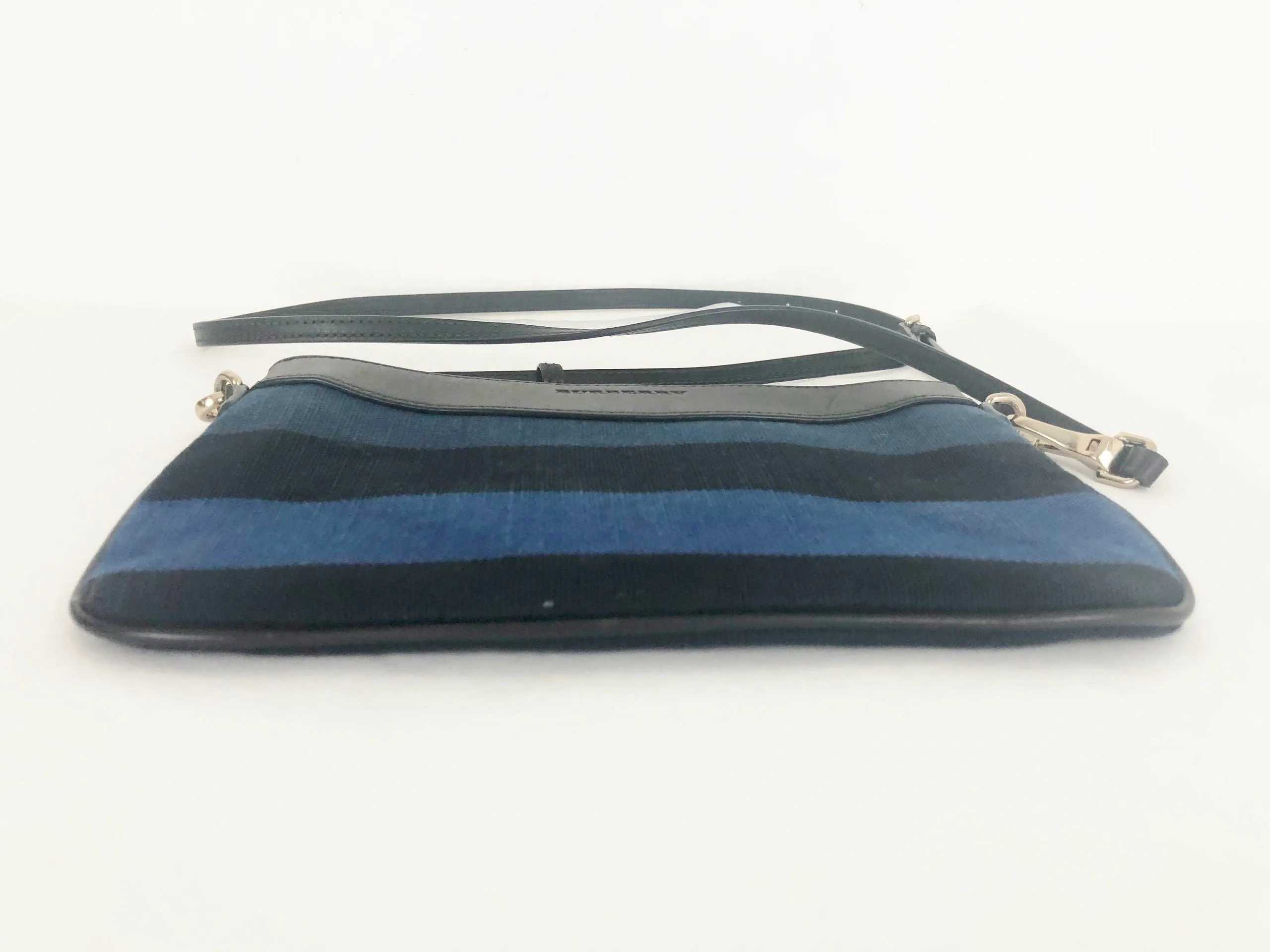 Burberry Striped Canvas Crossbody Bag
