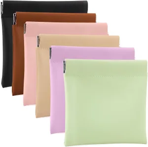 BUSOHA 6 PCS Small Makeup Bag for Purse, Mini Portable Cosmetic Bags for Women, Coin Purse Lipstick Cosmetic Accessories Organizer, Small Travel Kit Storage Pouch