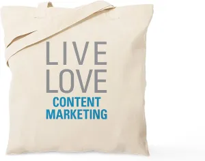 CafePress Content Marketing Tote Bag Reusable Natural Beige Canvas Shopping Bag