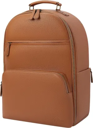 Camera Backpack Classic PU Leather for DSLR, Professional Camera Bag for Photographers with 15 Inch Laptop Compartment Large 20L