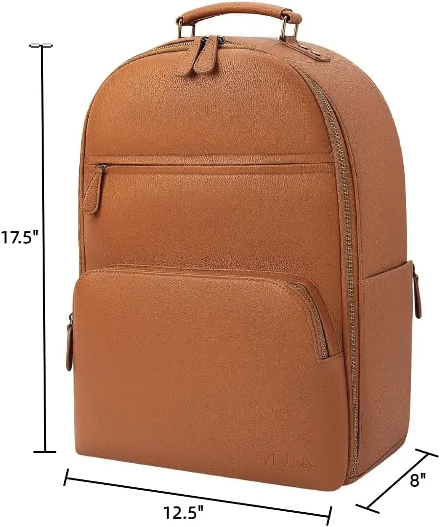 Camera Backpack Classic PU Leather for DSLR, Professional Camera Bag for Photographers with 15 Inch Laptop Compartment Large 20L