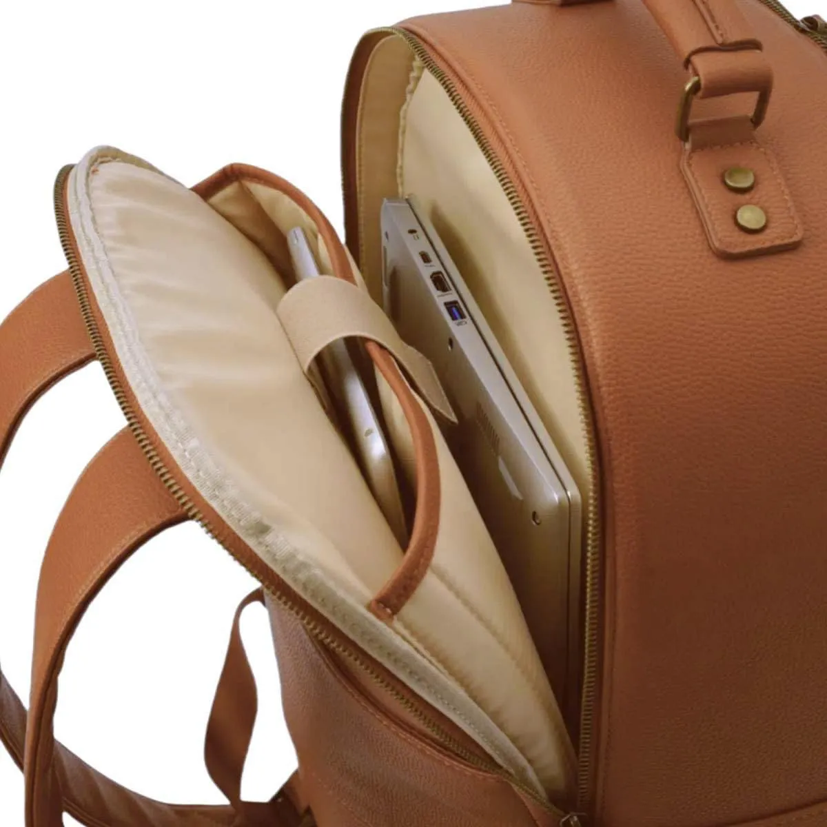 Camera Backpack Classic PU Leather for DSLR, Professional Camera Bag for Photographers with 15 Inch Laptop Compartment Large 20L