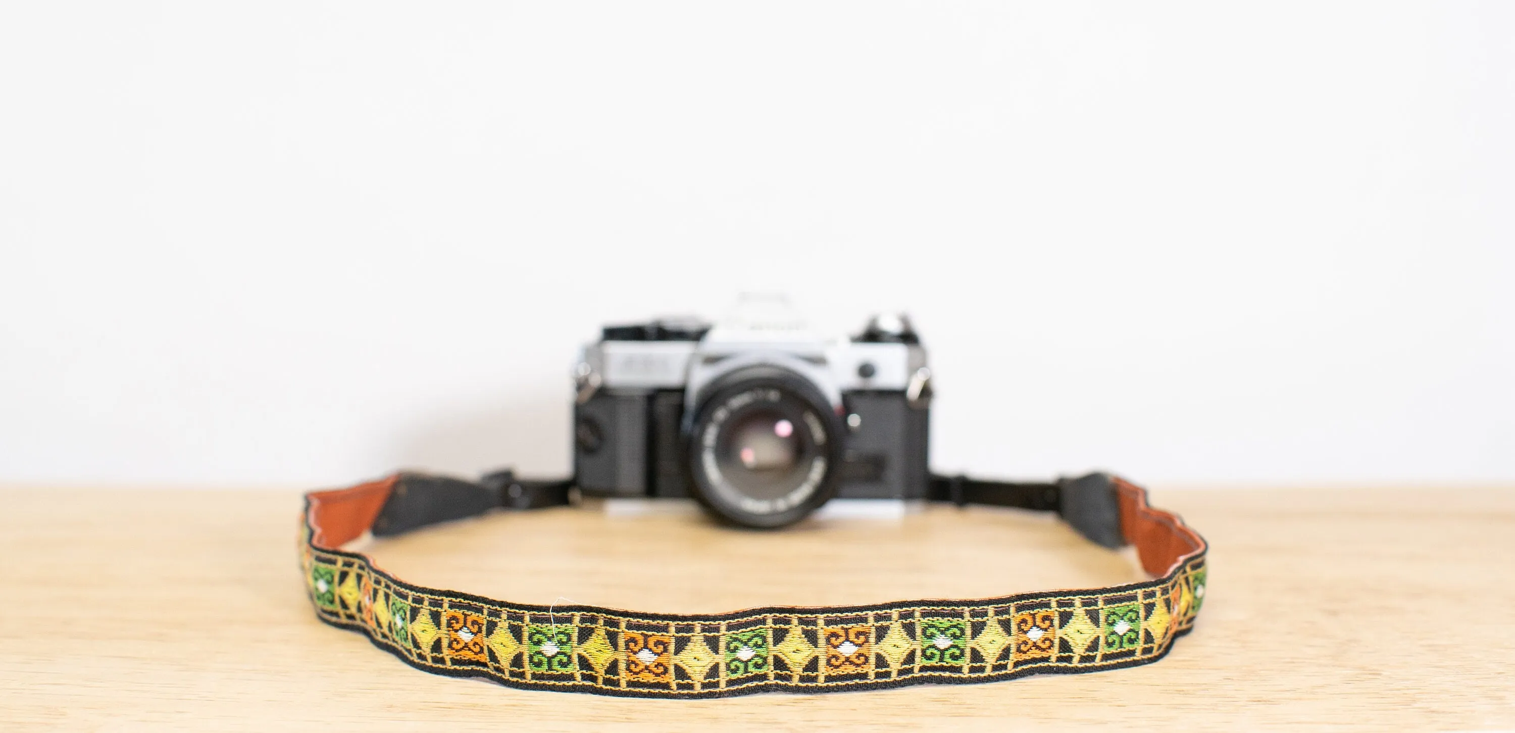 Camera Strap - Green, Orange, and Yellow