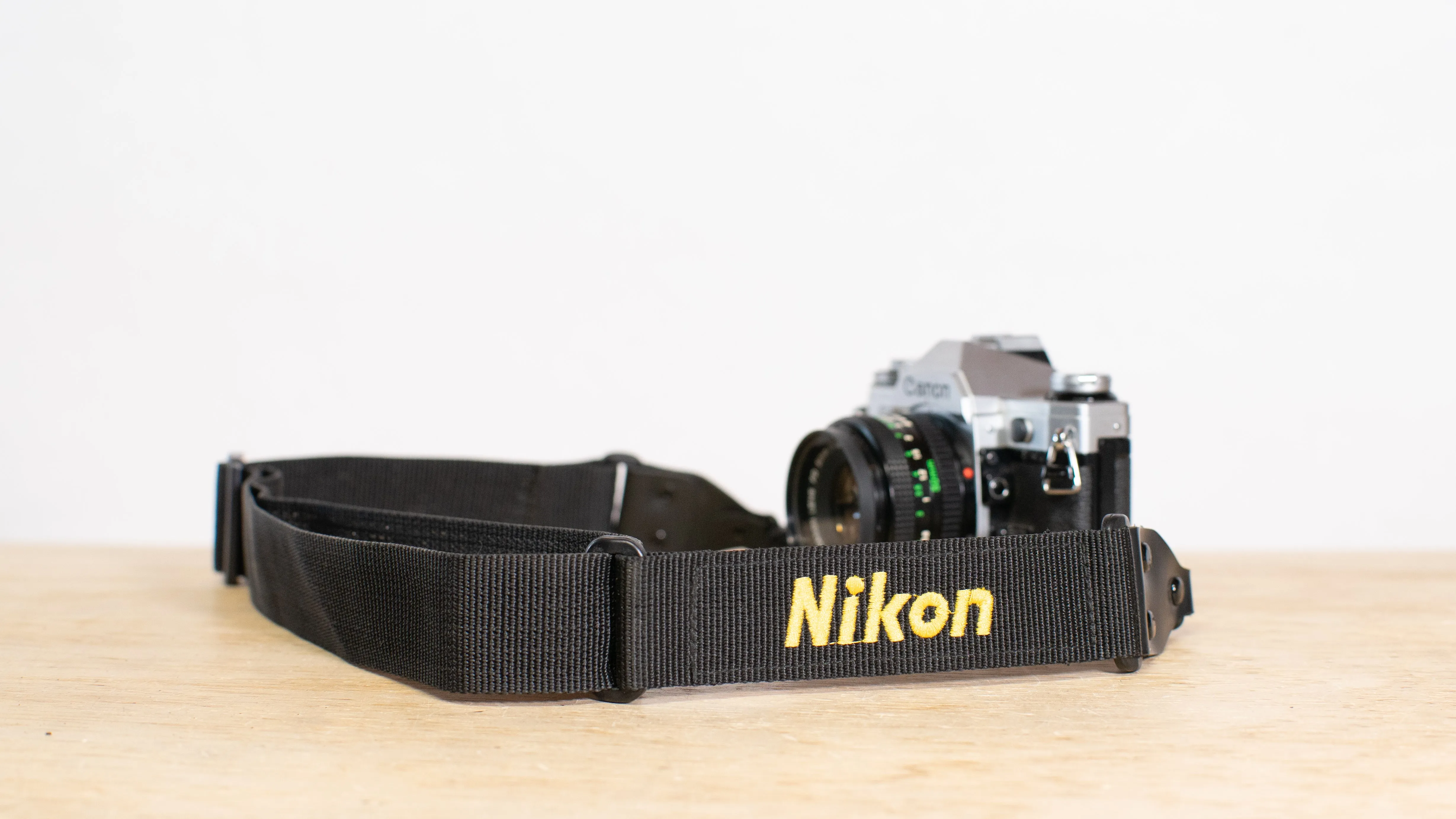 Camera Strap - Nikon Black and Yellow
