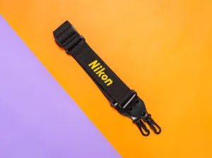Camera Strap - Nikon Black and Yellow