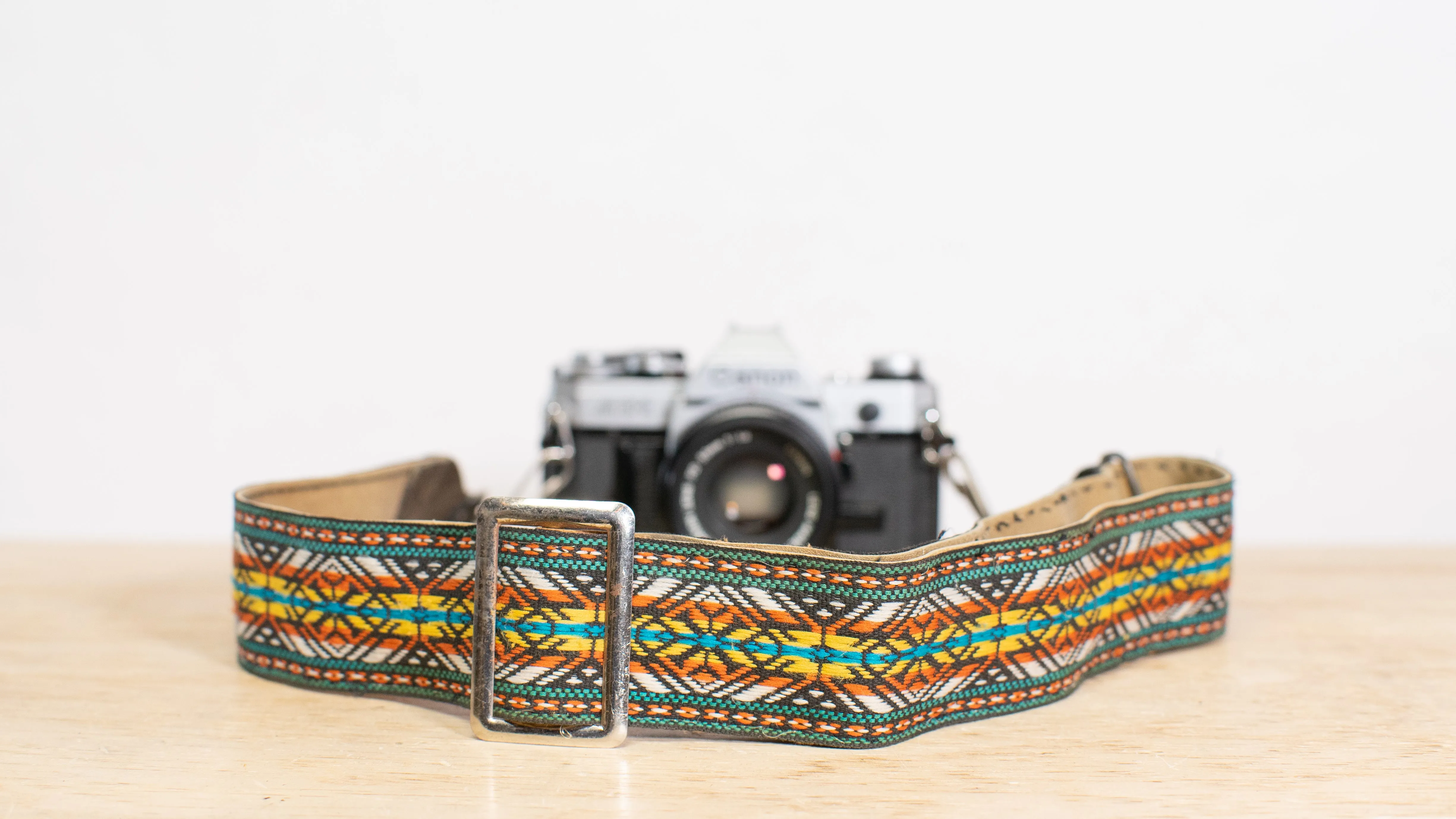 Camera Strap - Orange, Yellow, and Bblue