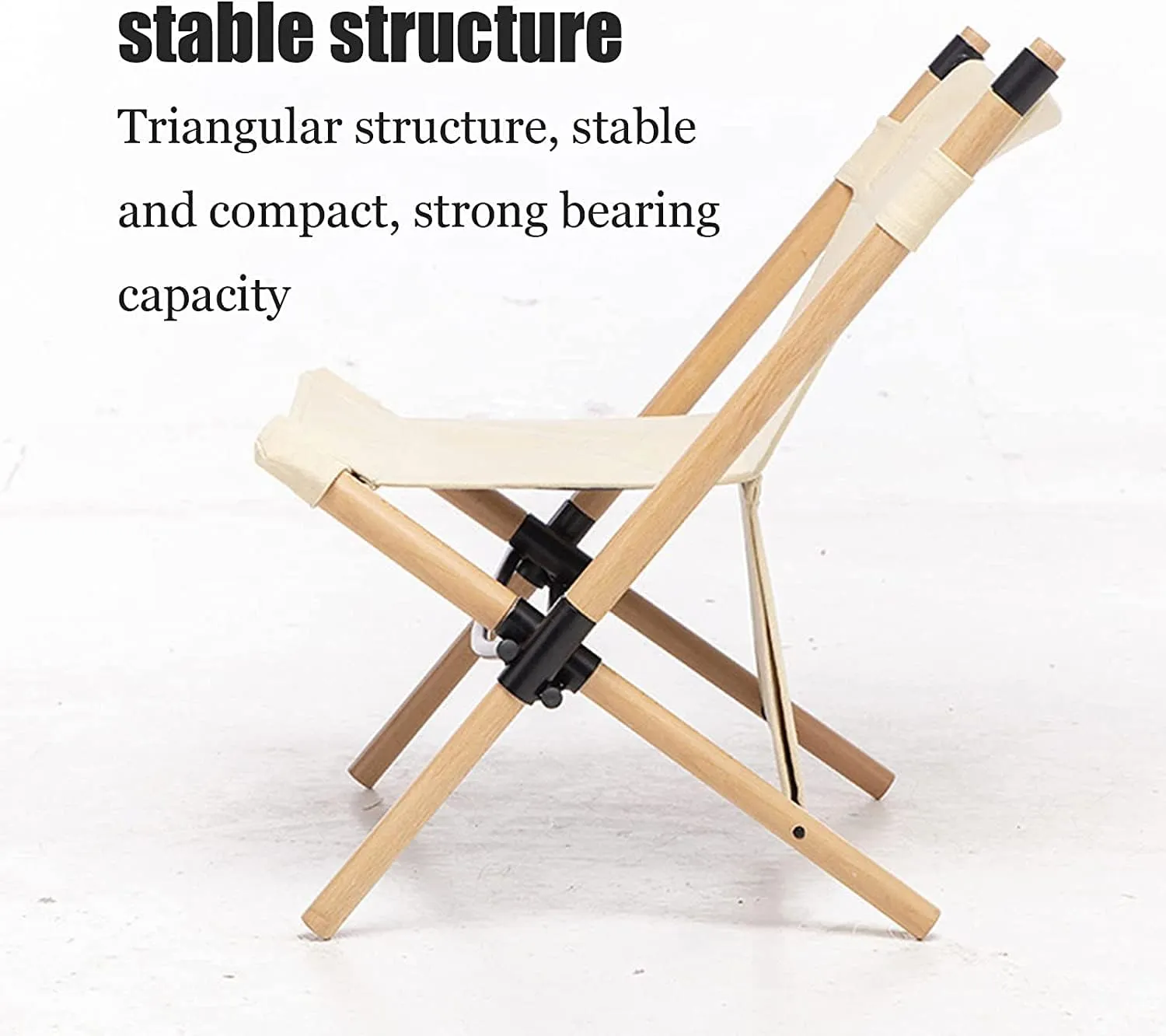 Camping Chair Folding Portable Outdoor Break Solid Wood Recliner Canvas Seat Stool for Pool Leisure Beach Lounge Chairs Adults
