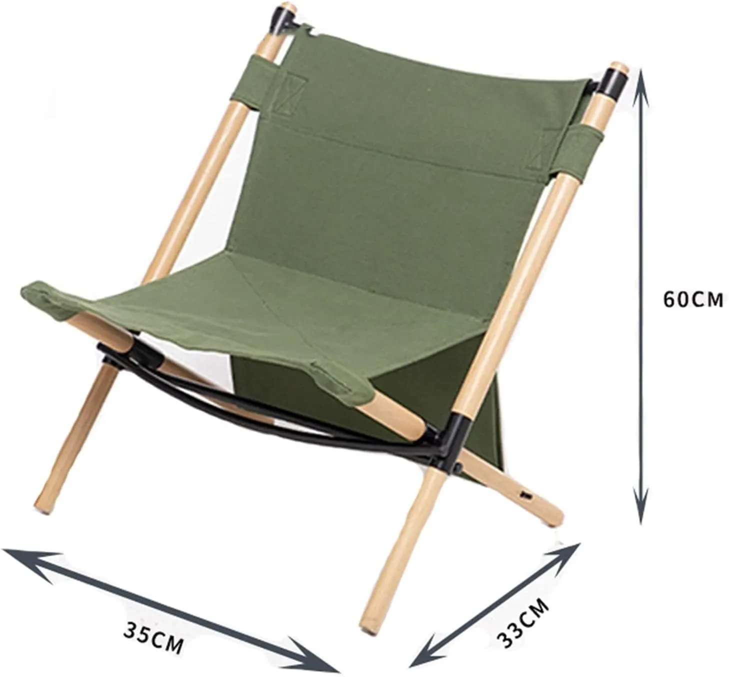 Camping Chair Folding Portable Outdoor Break Solid Wood Recliner Canvas Seat Stool for Pool Leisure Beach Lounge Chairs Adults