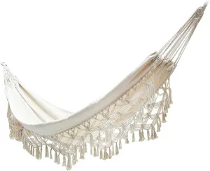 Camping Hammock Camping Double Hammocks Canvas Tassel Outdoor Backyard Swing Beds for Outdoor Garden