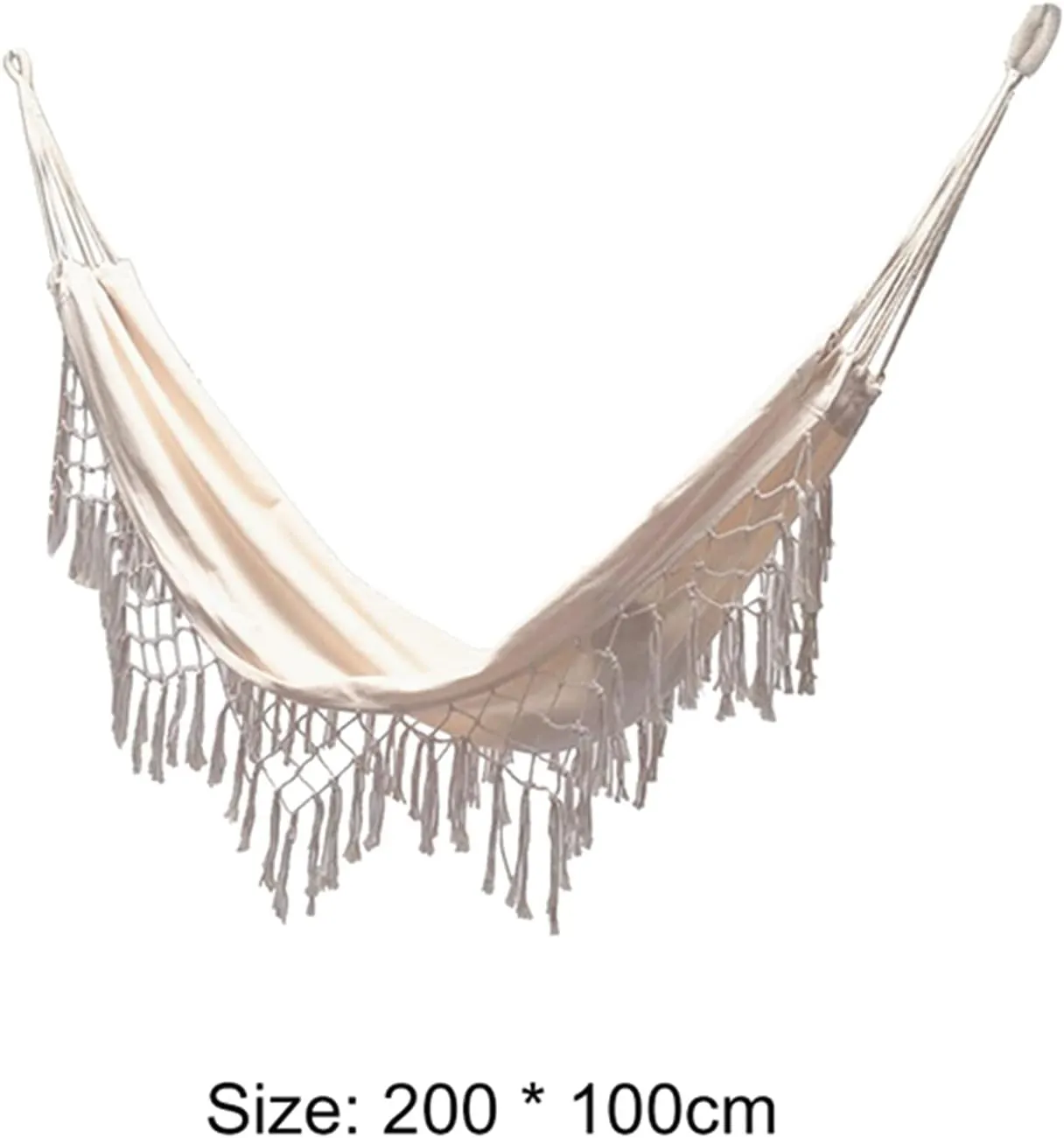 Camping Hammock Camping Double Hammocks Canvas Tassel Outdoor Backyard Swing Beds for Outdoor Garden
