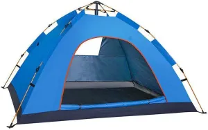 Camping Rainproof Tent, Double-Layer Two-User Outdoor Tent, Dome Tent with Moisture-Proof Pad, Can Accommodate 3-4 People Outdoor Camping
