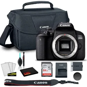 Canon 800D DSLR Camera (Body) Canon Bag Sandisk 64GB Card Care