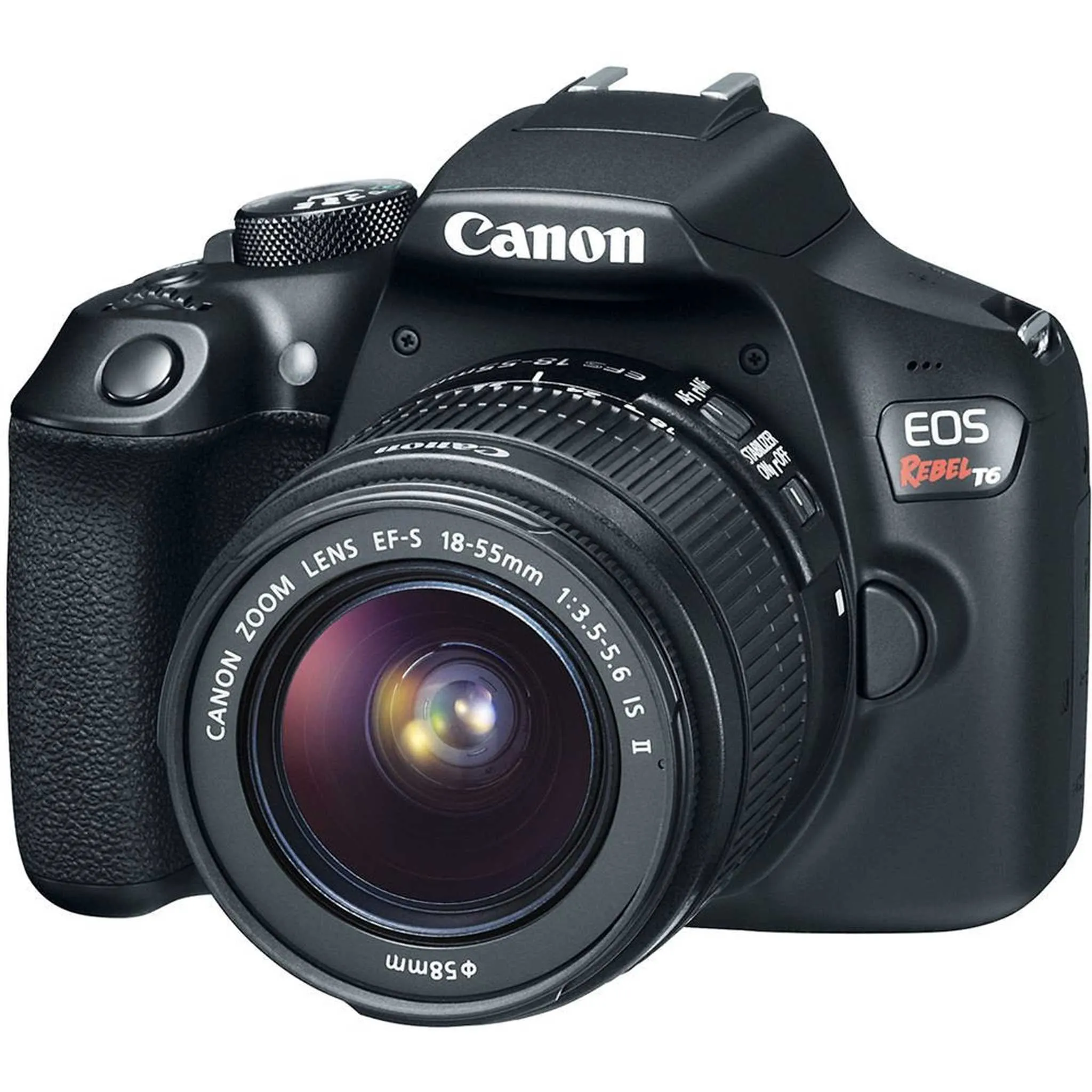Canon EOS Rebel T6 DSLR Camera 18-55mm is II Lens   UV FLD CPL Filter Kit   Wide Angle & Telephoto Lens   Camera Case Pro Bundle