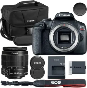 Canon EOS Rebel T7 DSLR Camera with 18-55mm Lens Bundle   Canon EOS 200ES Shoulder Bag (12 Items)